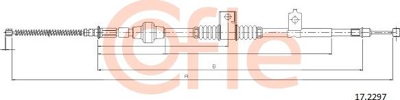 Cofle 17.2297 - Трос, гальмівна система autocars.com.ua