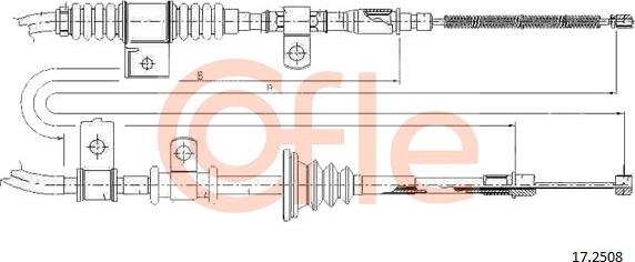 Cofle 17.2508 - Трос, гальмівна система autocars.com.ua