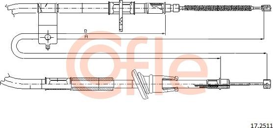 Cofle 17.2511 - Тросик, cтояночный тормоз avtokuzovplus.com.ua