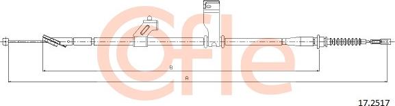 Cofle 17.2517 - Трос, гальмівна система autocars.com.ua