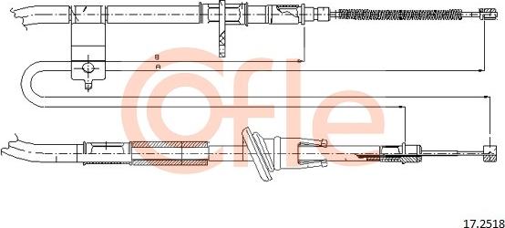 Cofle 17.2518 - Трос, гальмівна система autocars.com.ua