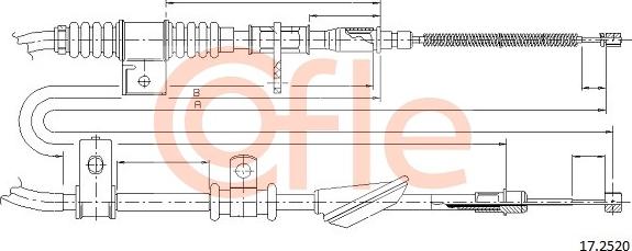 Cofle 17.2520 - Тросик, cтояночный тормоз avtokuzovplus.com.ua