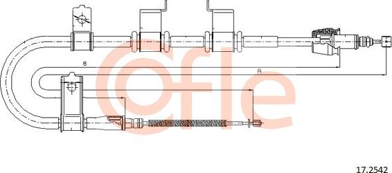 Cofle 17.2542 - Тросик, cтояночный тормоз avtokuzovplus.com.ua