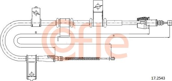 Cofle 17.2543 - Тросик, cтояночный тормоз avtokuzovplus.com.ua