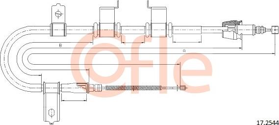 Cofle 17.2544 - Трос, гальмівна система autocars.com.ua