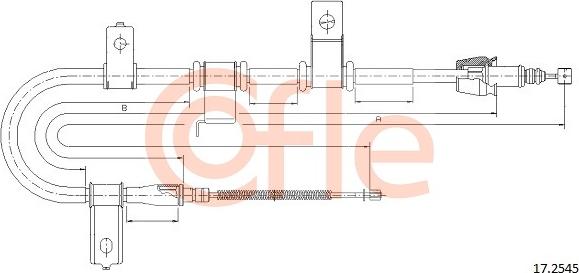 Cofle 17.2545 - Тросик, cтояночный тормоз avtokuzovplus.com.ua