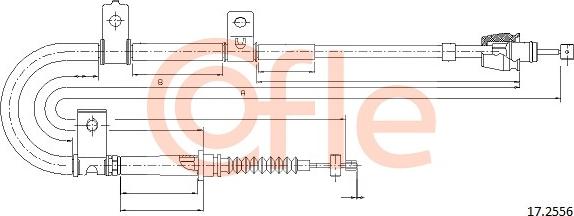 Cofle 17.2556 - Тросик, cтояночный тормоз avtokuzovplus.com.ua