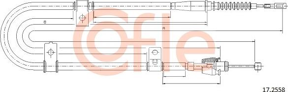 Cofle 17.2558 - Тросик, cтояночный тормоз avtokuzovplus.com.ua