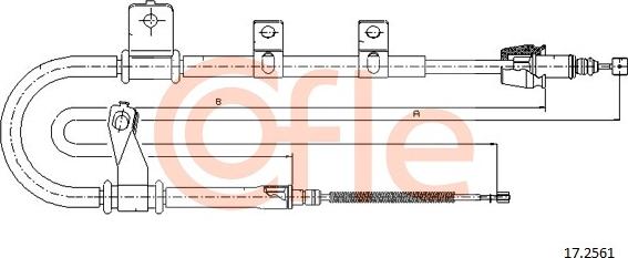Cofle 17.2561 - Трос, гальмівна система autocars.com.ua