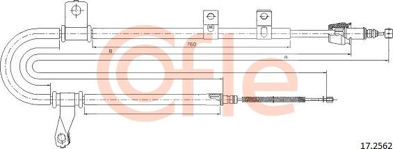 Cofle 17.2562 - Трос, гальмівна система autocars.com.ua