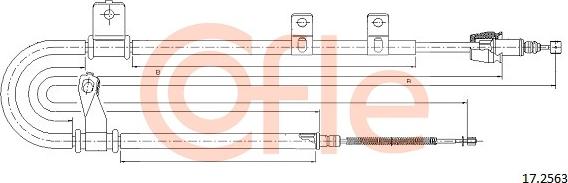 Cofle 17.2563 - Трос, гальмівна система autocars.com.ua