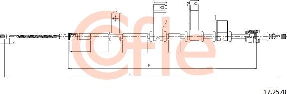 Cofle 17.2570 - Трос, гальмівна система autocars.com.ua