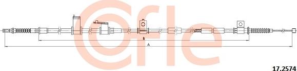 Cofle 92.17.2574 - Трос, гальмівна система autocars.com.ua