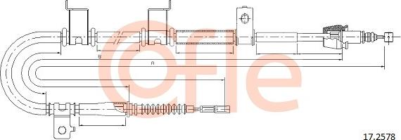 Cofle 17.2578 - Тросик, cтояночный тормоз avtokuzovplus.com.ua