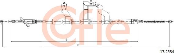 Cofle 17.2584 - Трос, гальмівна система autocars.com.ua