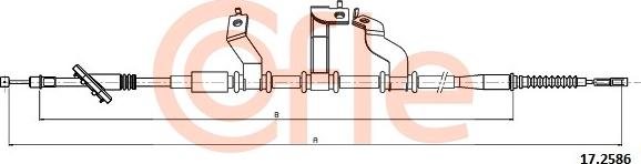 Cofle 17.2586 - Трос, гальмівна система autocars.com.ua