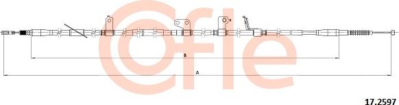 Cofle 17.2597 - Тросик, cтояночный тормоз autodnr.net