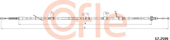 Cofle 17.2599 - Тросик, cтояночный тормоз avtokuzovplus.com.ua