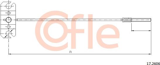 Cofle 17.2606 - Трос, гальмівна система autocars.com.ua