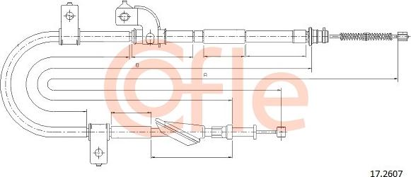 Cofle 17.2607 - Трос, гальмівна система autocars.com.ua