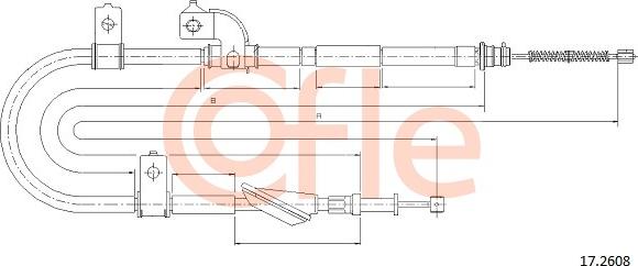 Cofle 17.2608 - Трос, гальмівна система autocars.com.ua