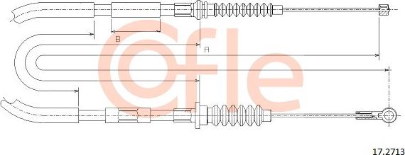 Cofle 17.2713 - Тросик, cтояночный тормоз autodnr.net