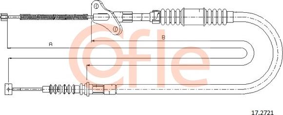 Cofle 17.2721 - Трос, гальмівна система autocars.com.ua