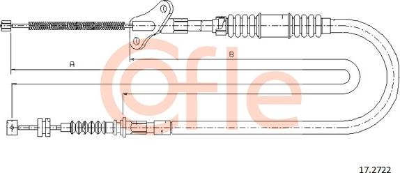 Cofle 17.2722 - Трос, гальмівна система autocars.com.ua
