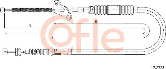 Cofle 17.2723 - Трос, гальмівна система autocars.com.ua