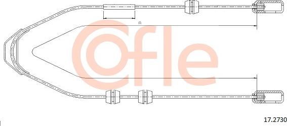 Cofle 17.2730 - Трос, гальмівна система autocars.com.ua