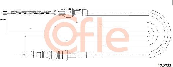 Cofle 92.17.2733 - Трос, гальмівна система autocars.com.ua