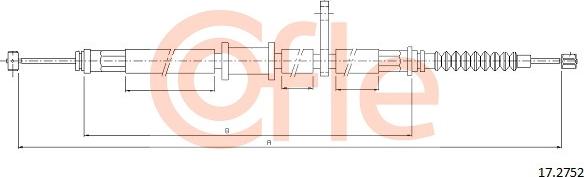 Cofle 17.2752 - Трос, гальмівна система autocars.com.ua