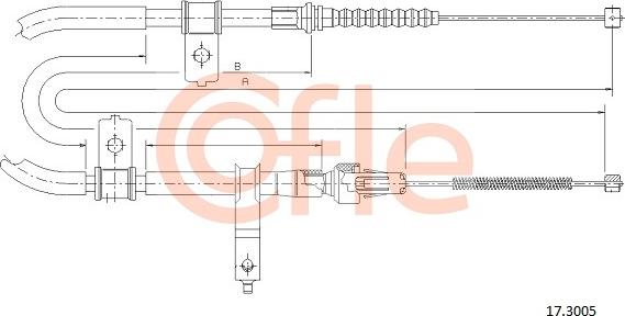 Cofle 17.3005 - Трос, гальмівна система autocars.com.ua