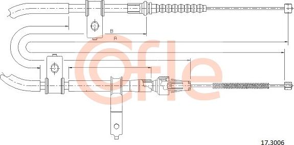 Cofle 17.3006 - Трос, гальмівна система autocars.com.ua