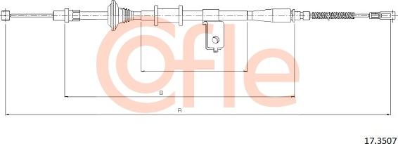 Cofle 17.3507 - Трос, гальмівна система autocars.com.ua