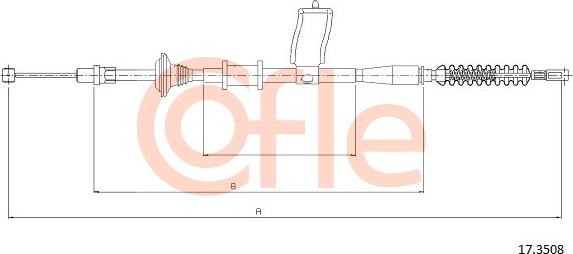 Cofle 17.3508 - Трос, гальмівна система autocars.com.ua