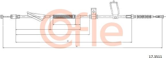 Cofle 17.3511 - Трос, гальмівна система autocars.com.ua