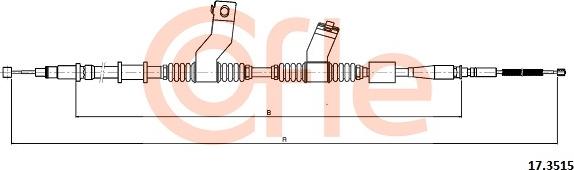 Cofle 92173515 - Трос, гальмівна система autocars.com.ua