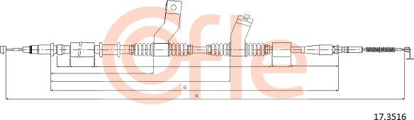 Cofle 92173516 - Тросик, cтояночный тормоз autodnr.net