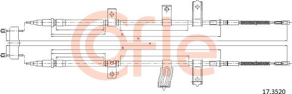 Cofle 17.3520 - Трос, гальмівна система autocars.com.ua