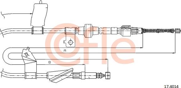Cofle 17.4014 - Трос, гальмівна система autocars.com.ua