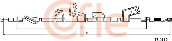 Cofle 17.4112 - Трос, гальмівна система autocars.com.ua