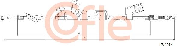 Cofle 17.4214 - Трос, гальмівна система autocars.com.ua