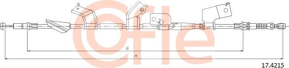 Cofle 17.4215 - Трос, гальмівна система autocars.com.ua
