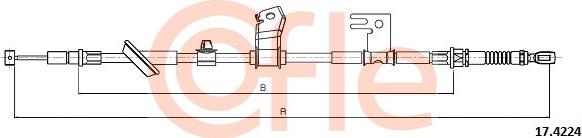 Cofle 17.4224 - Трос, гальмівна система autocars.com.ua