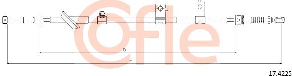 Cofle 17.4225 - Тросик, cтояночный тормоз avtokuzovplus.com.ua