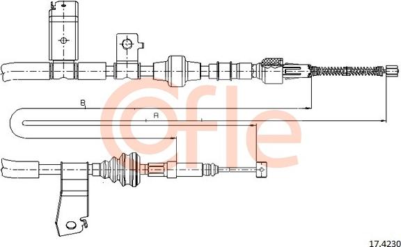 Cofle 17.4230 - Тросик, cтояночный тормоз avtokuzovplus.com.ua