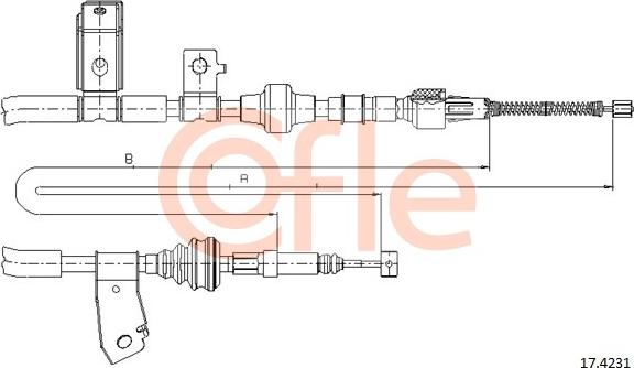 Cofle 17.4231 - Трос, гальмівна система autocars.com.ua