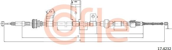 Cofle 17.4232 - Тросик, cтояночный тормоз avtokuzovplus.com.ua