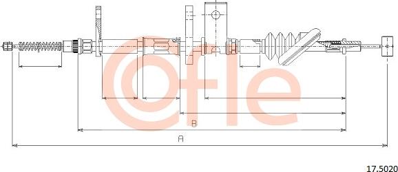 Cofle 17.5020 - Трос, гальмівна система autocars.com.ua